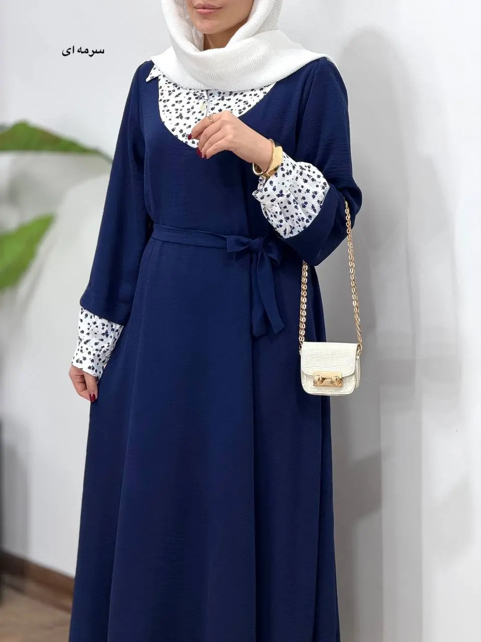 پیراهن مانتویی بلند نورین بهاره